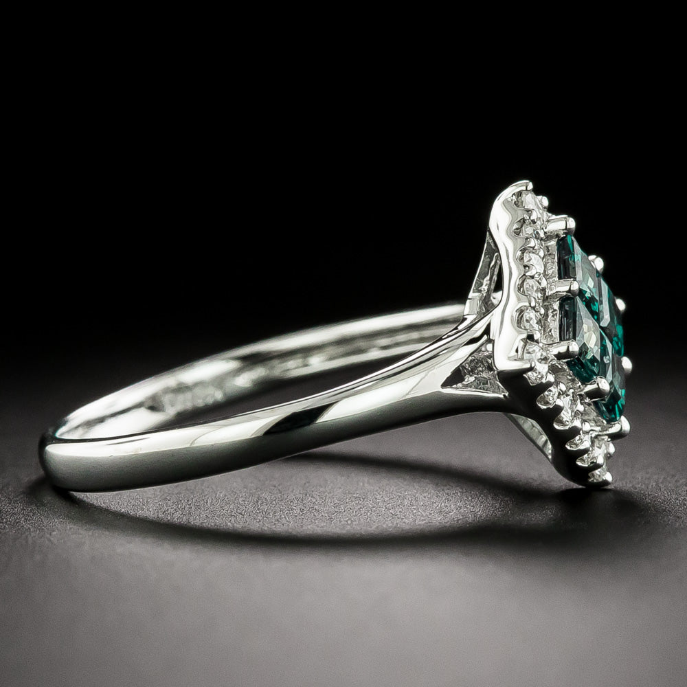 Estate 18K Alexandrite and Diamond Ring - 4