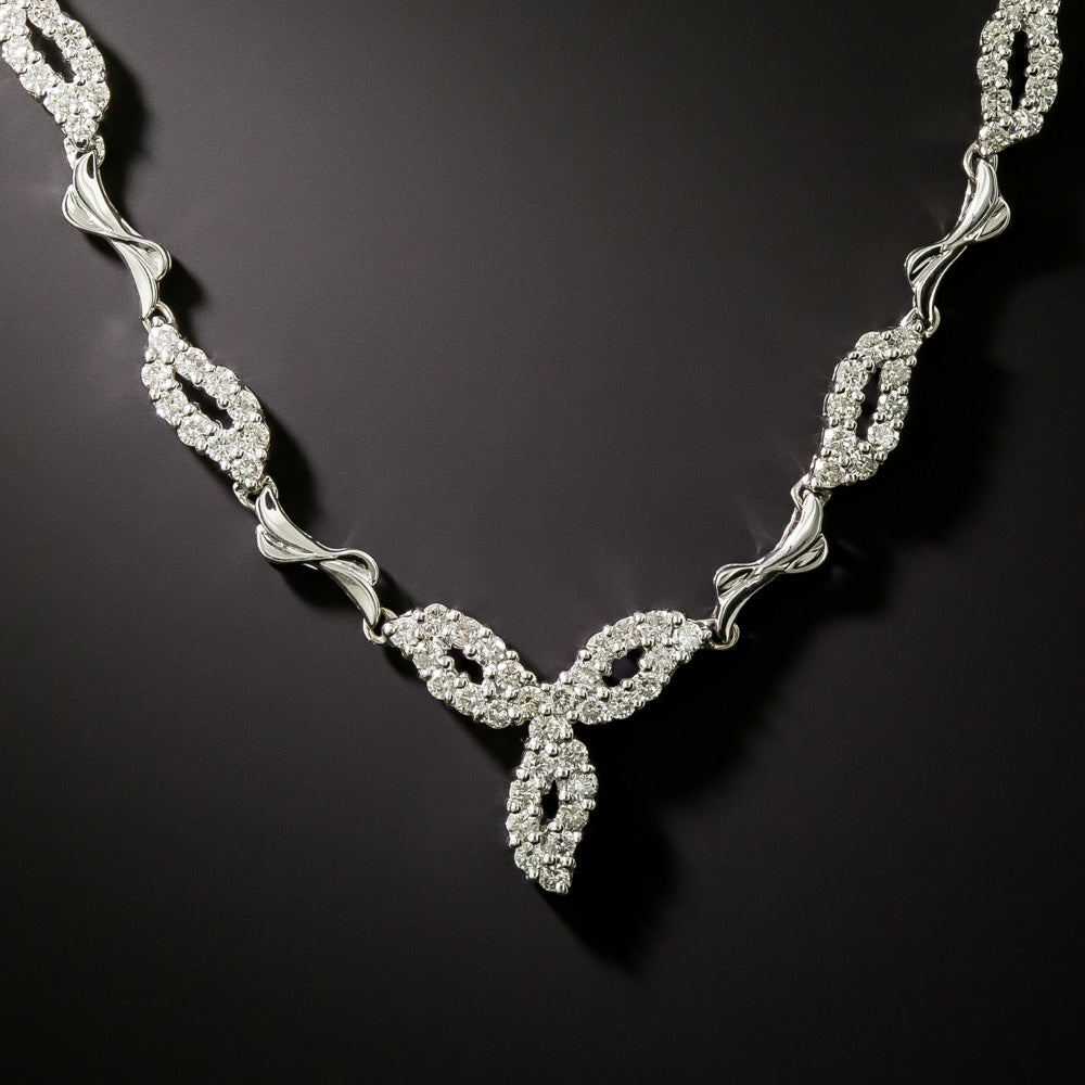 Estate 18K Diamond Necklace - 3