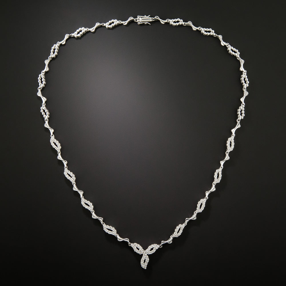 Estate 18K Diamond Necklace - 4