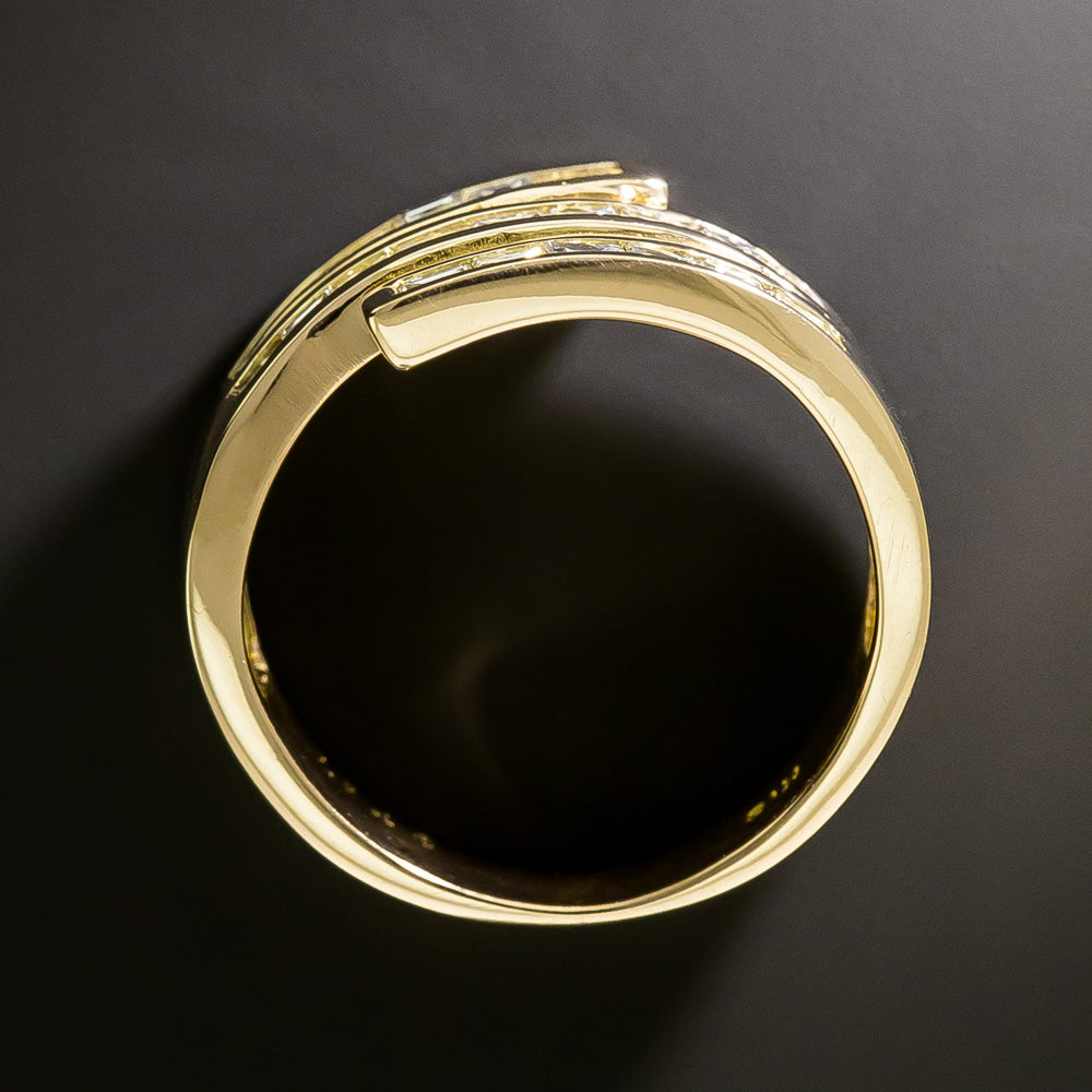 Estate 18K Diamond Wrap Band Ring - 5