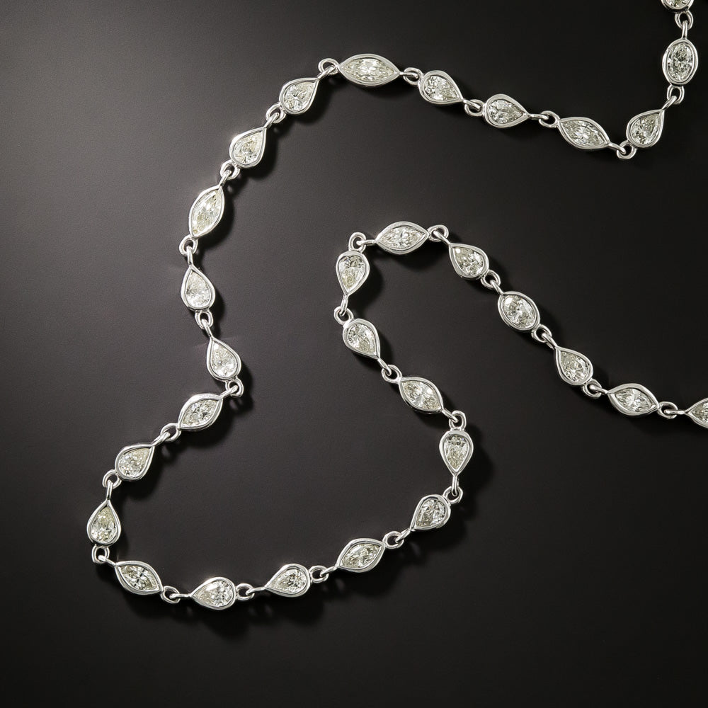 Estate 18K Diamonds-by-the-Yard Necklace, 36 Inches - 3