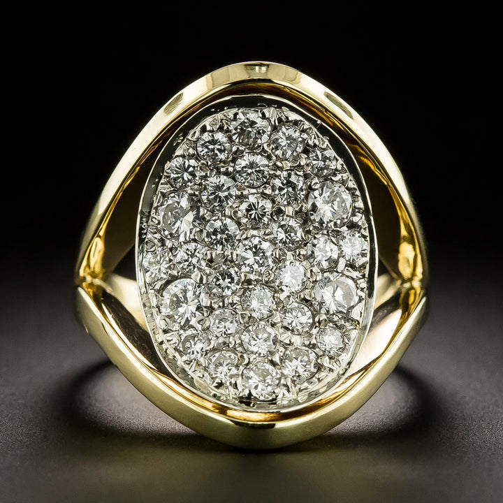 Estate 18K Pavé Diamond Ring, by H. Rosenthal