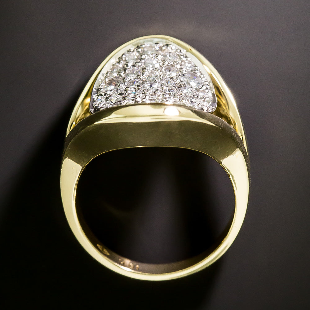 Estate 18K Pavé Diamond Ring, by H. Rosenthal - 5