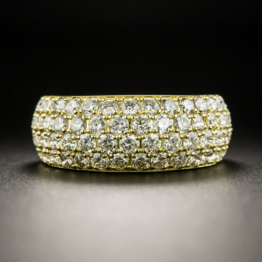 Estate 2.06 Carat Pavé Diamond Band Ring - 3