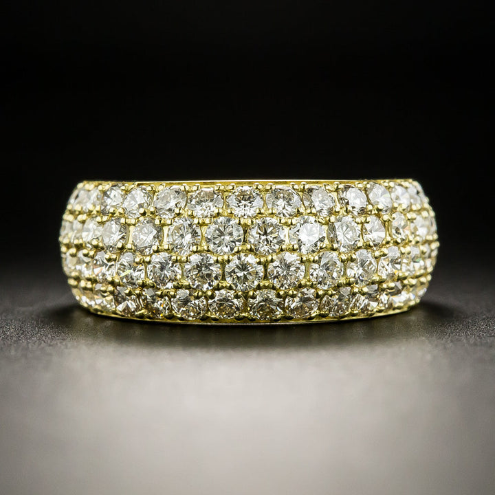 Estate 2.06 Carat Pavé Diamond Band Ring