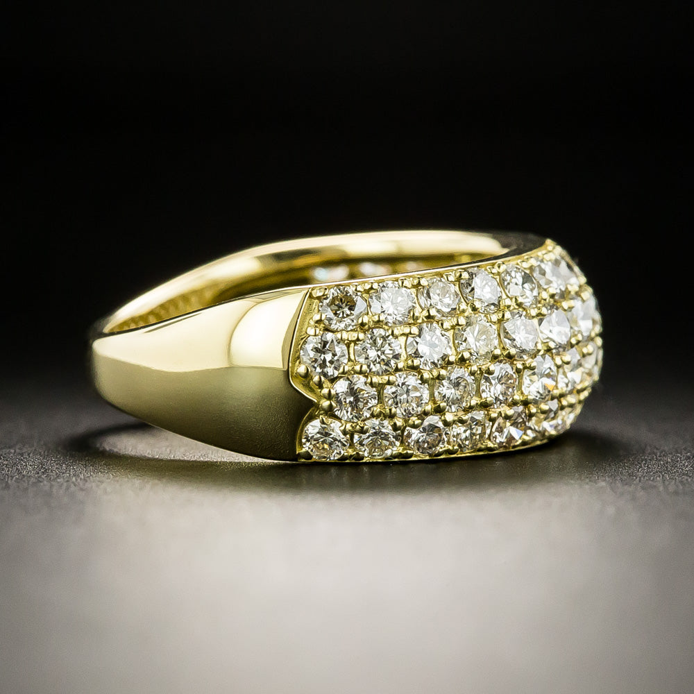 Estate 2.06 Carat Pavé Diamond Band Ring - 4