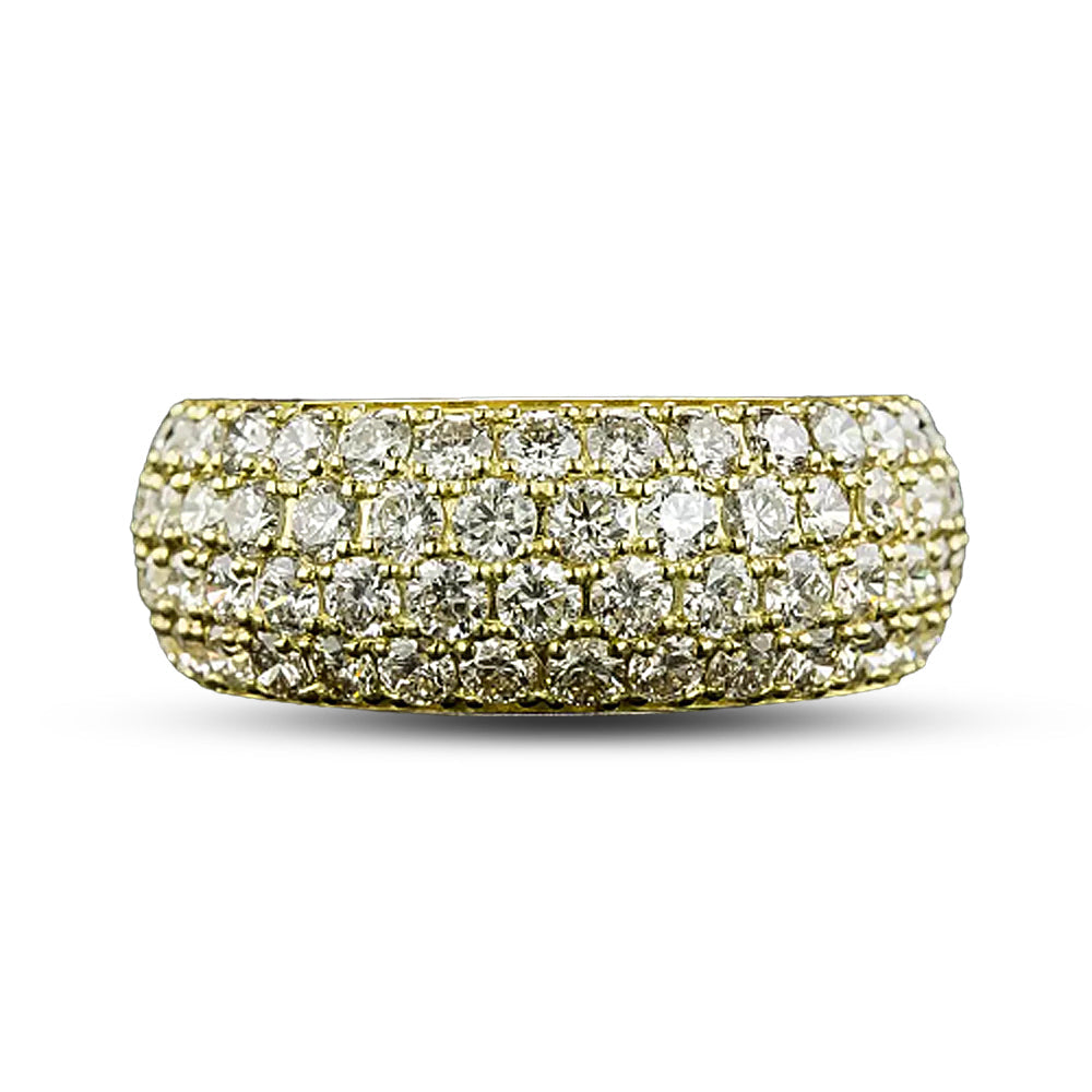 Estate 2.06 Carat Pavé Diamond Band Ring - 4