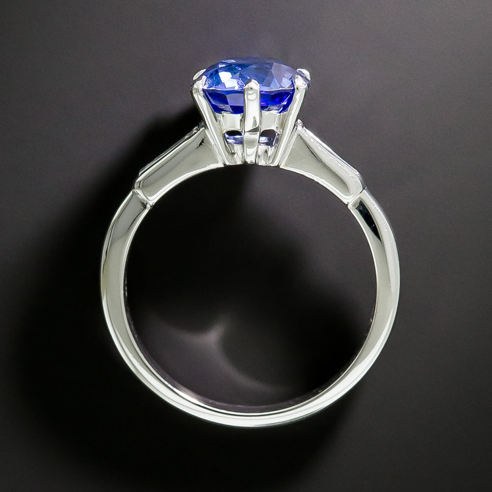 Estate 2.08 Carat Sapphire 18K Solitaire Ring - GIA - 5