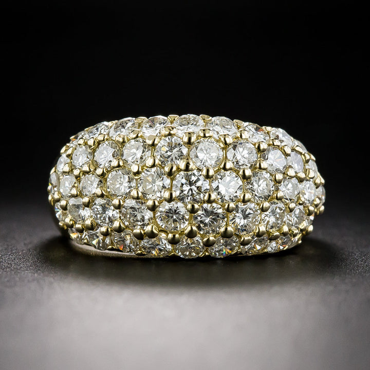 Estate 2.55 Carat Total Weight 5-Row Pave Diamond