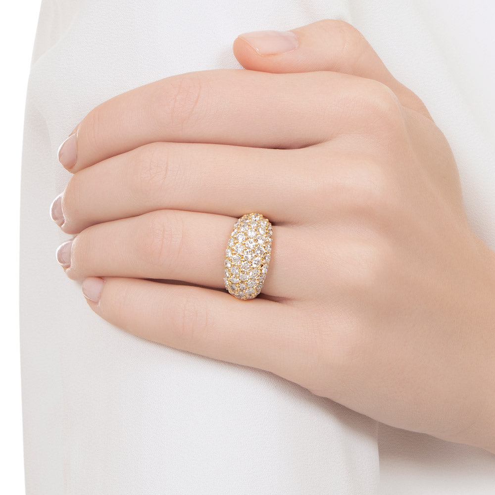 Estate 2.55 Carat Total Weight 5-Row Pave Diamond  - 6
