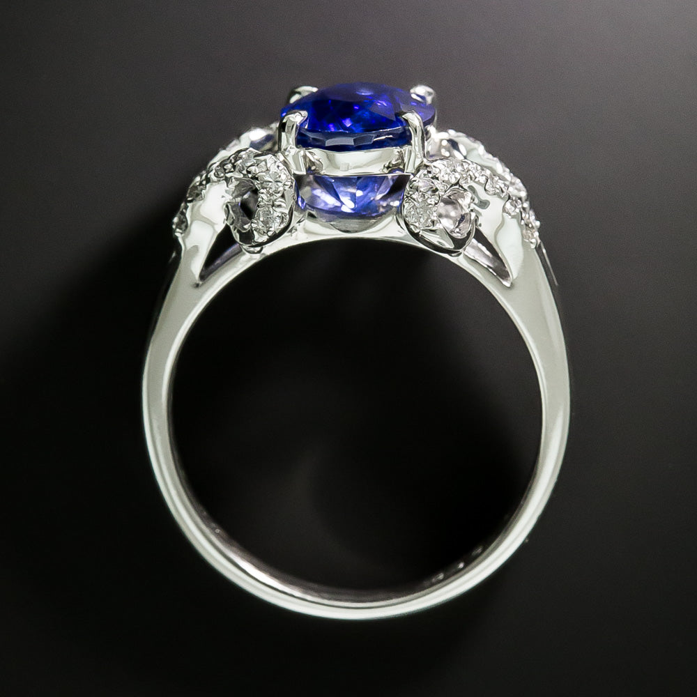 Estate 2.59 Carat Sapphire and Diamond Ring - GIA  - 5
