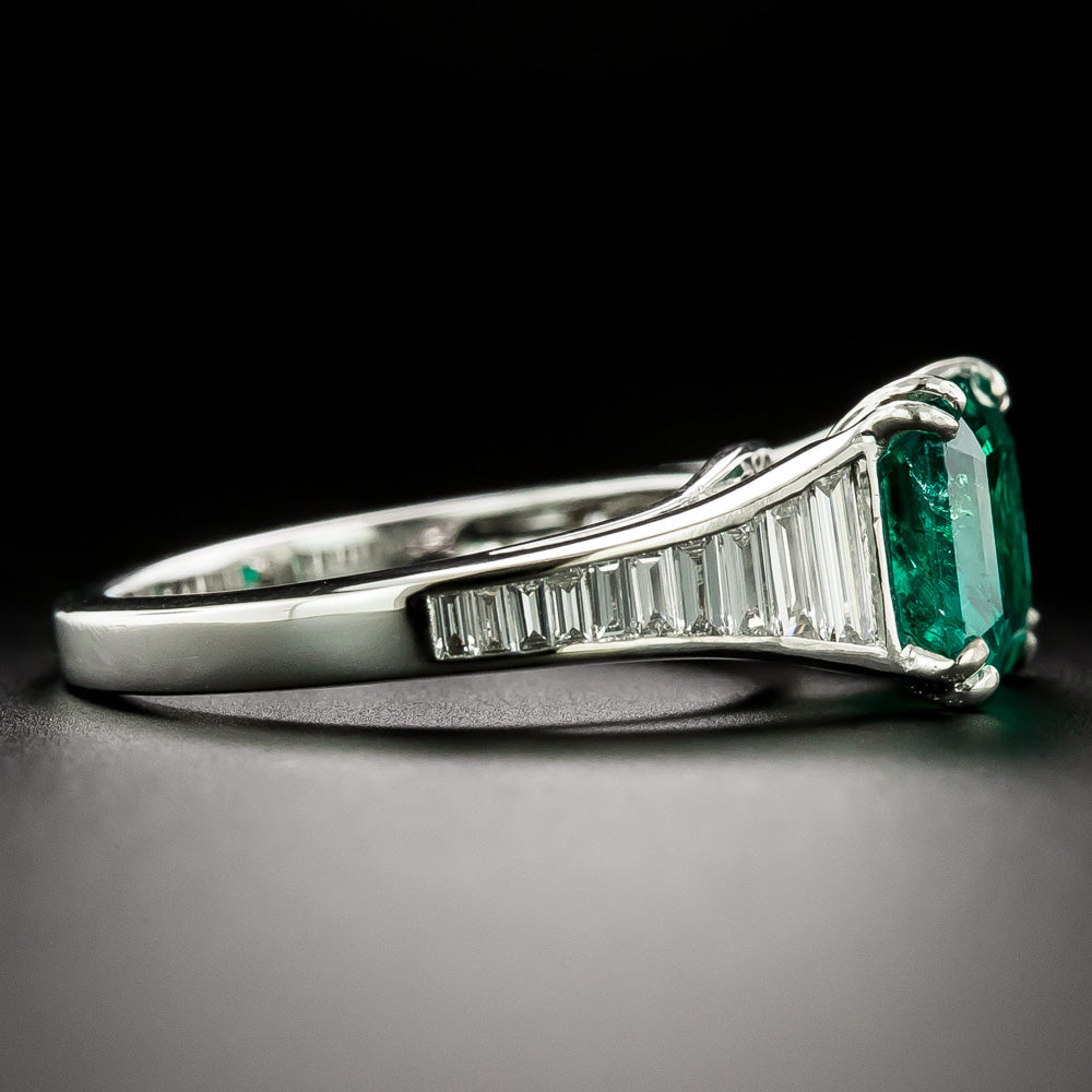 Estate 2.61 Carat Colombian Emerald and Diamond Ring - GIA  - 3