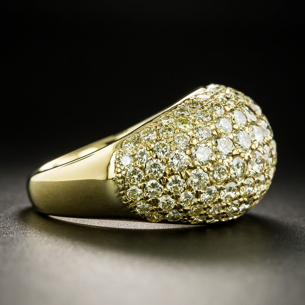 Estate 2.70 Carat Pavé Diamond Dome Ring - 2