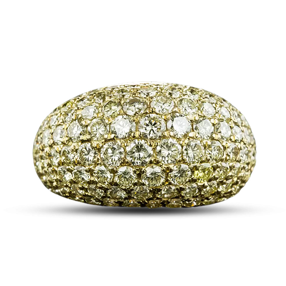 Estate 2.70 Carat Pavé Diamond Dome Ring - 4