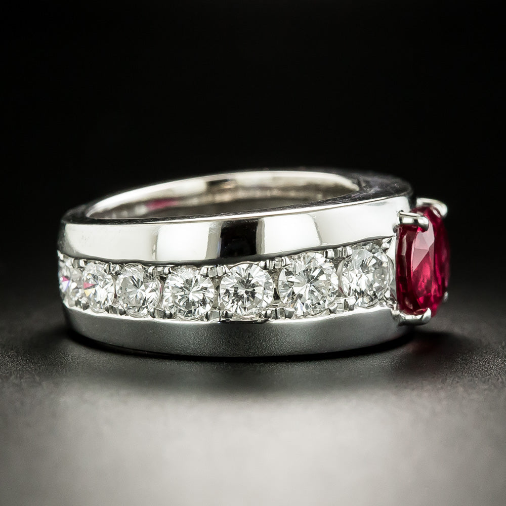 Estate 2.92 Carat Thai Ruby and Diamond Ring - GIA, Size 5 1/2 - 3