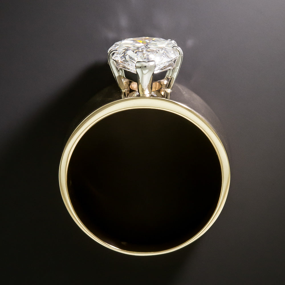 Estate 3.84 Carat Pear-Shaped Diamond Solitaire Ring - GIA G VS1 - 5