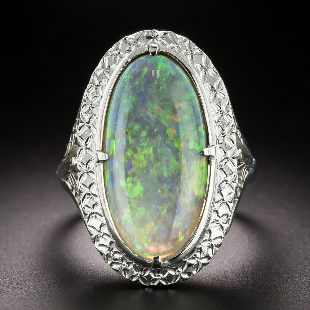 Estate 4.57 Carat Opal Ring - 2
