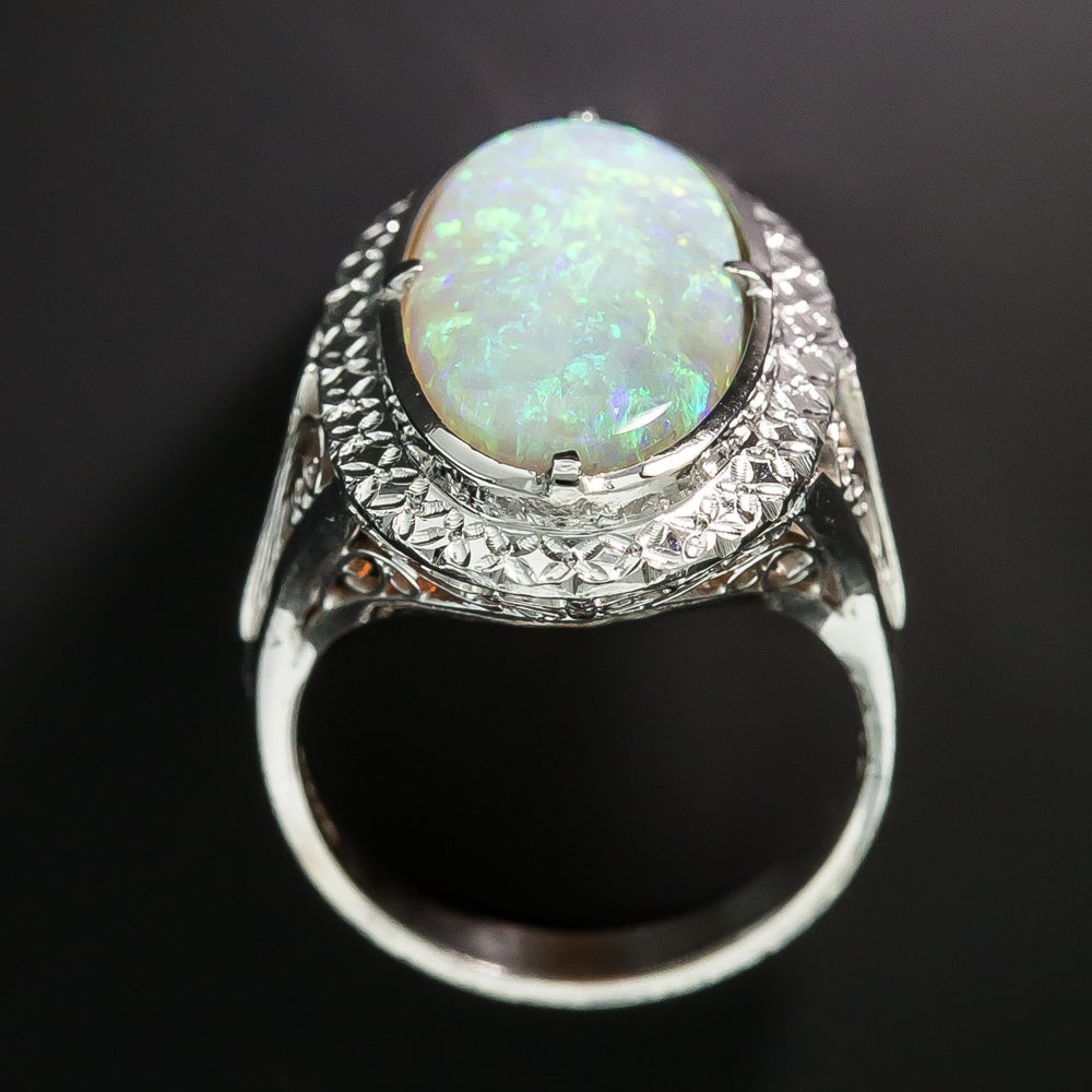 Estate 4.57 Carat Opal Ring - 4