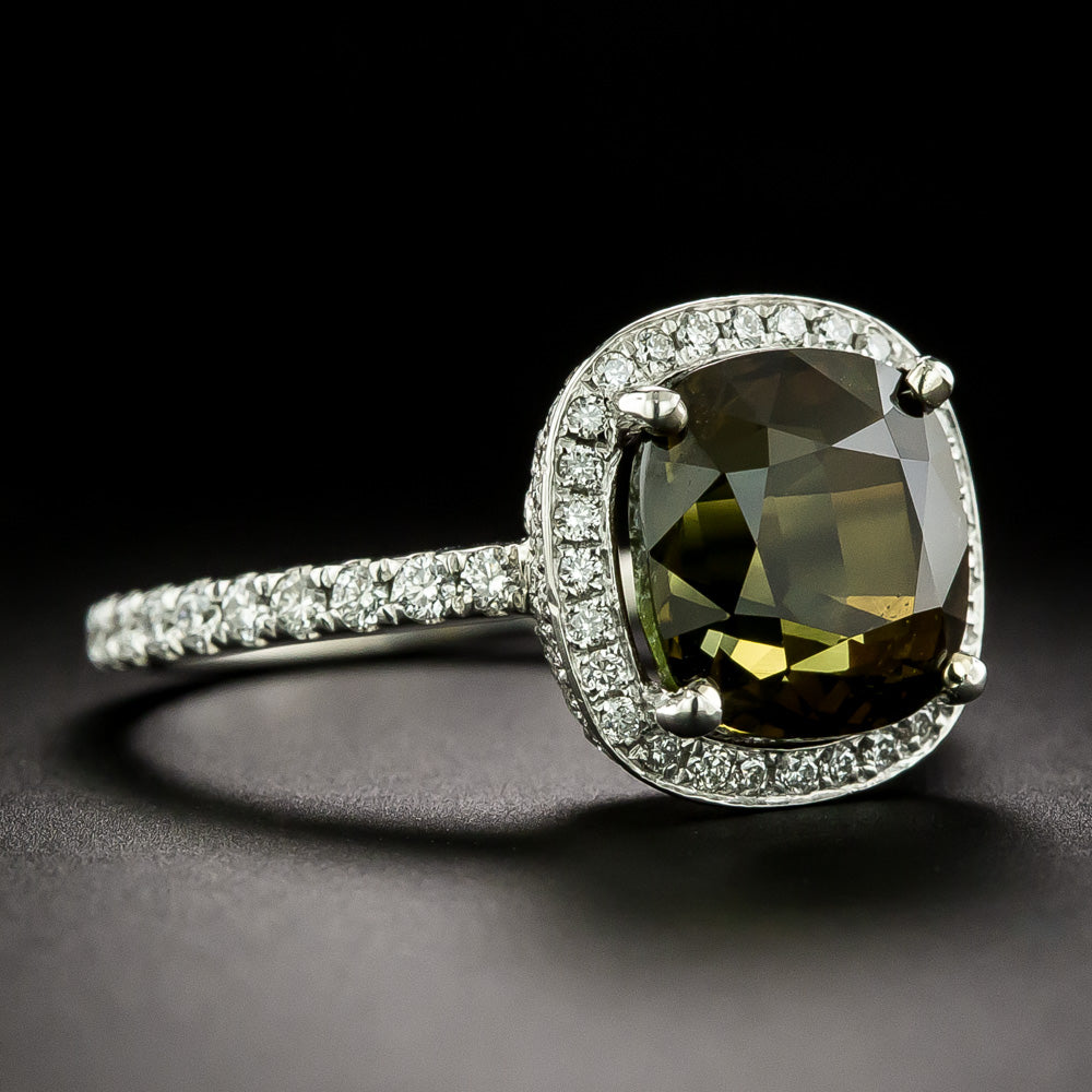 Estate 5.55 Carat Alexandrite and Diamond Ring - GIA - 4