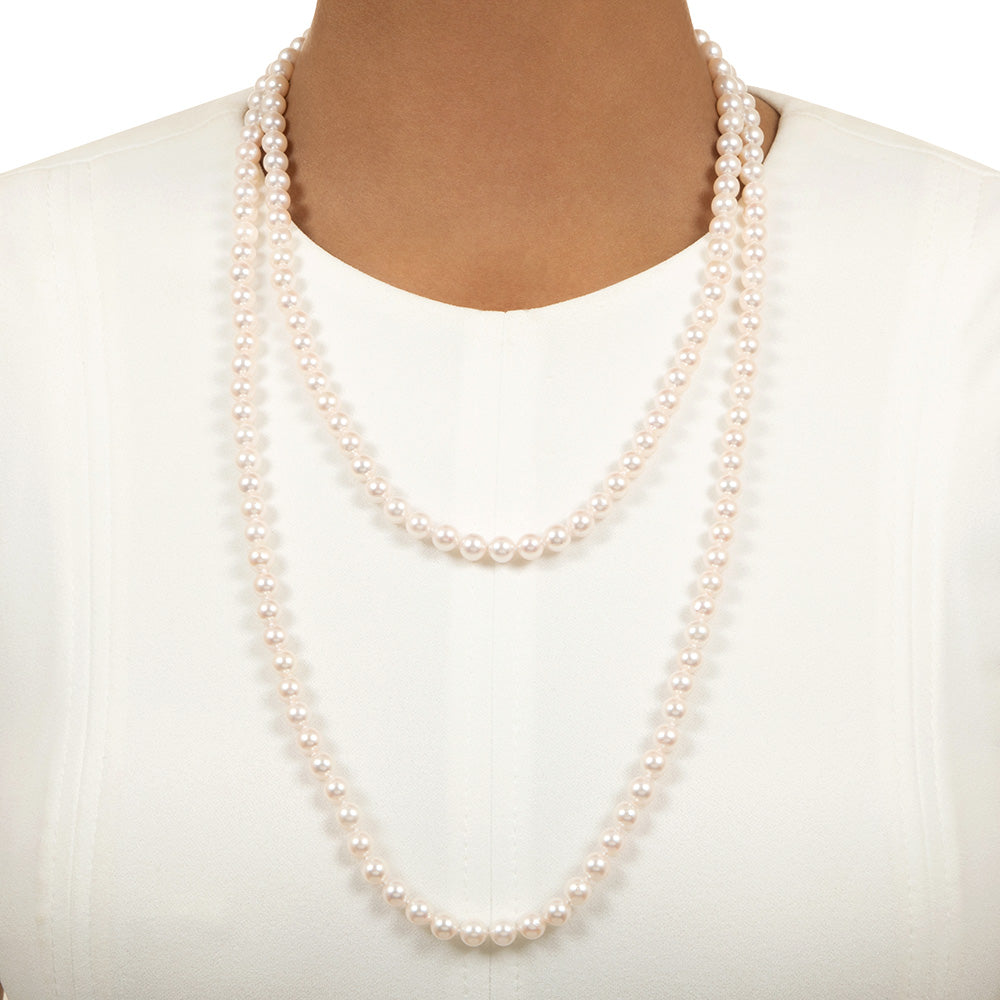Estate 52-Inch Akoya Pearl Necklace - GIA - 4