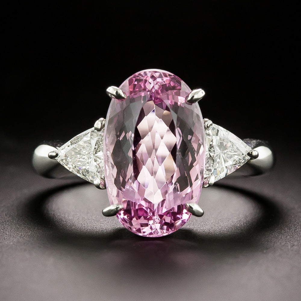 Estate 6.31 Carat Pink Topaz And Diamond Ring - 3