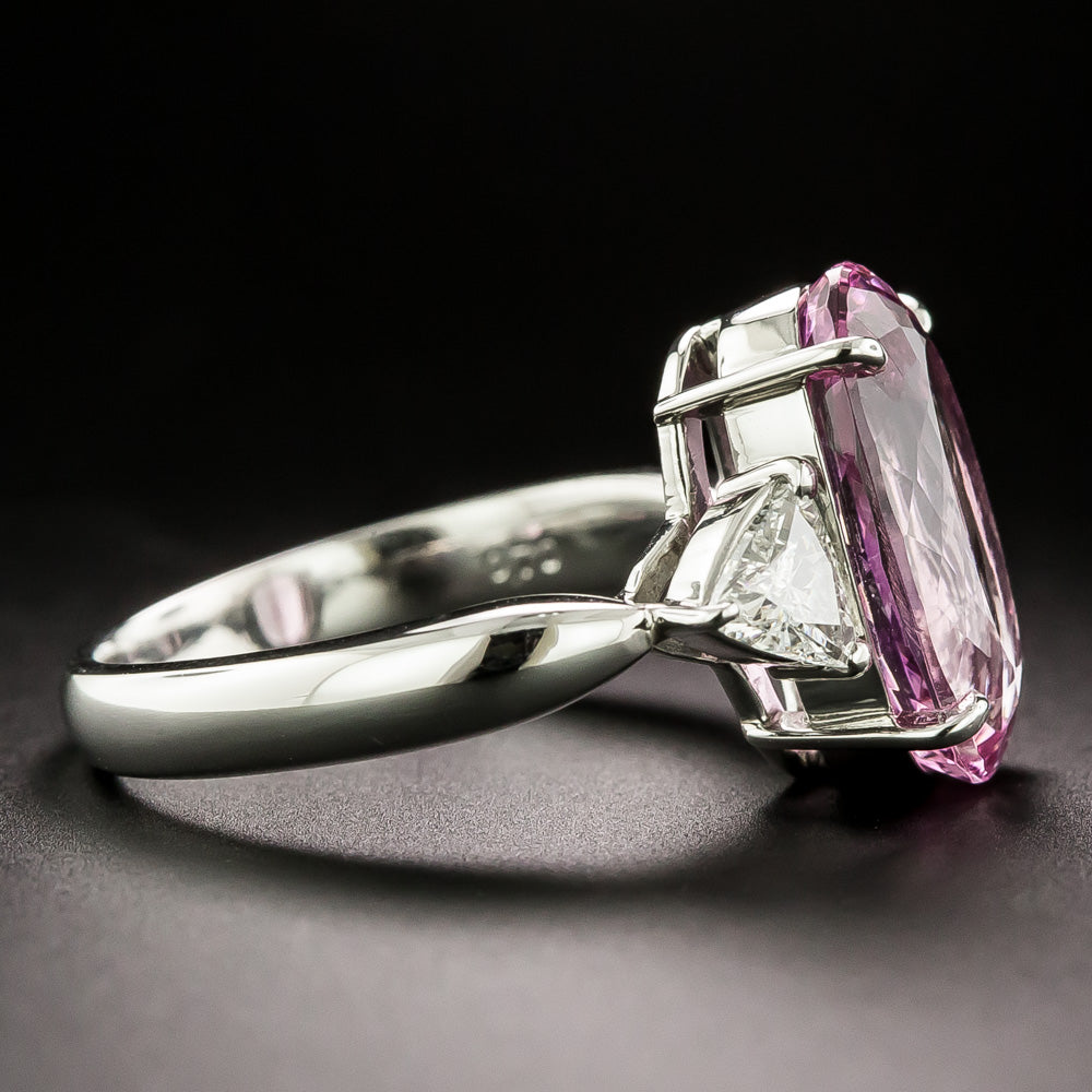Estate 6.31 Carat Pink Topaz And Diamond Ring - 4