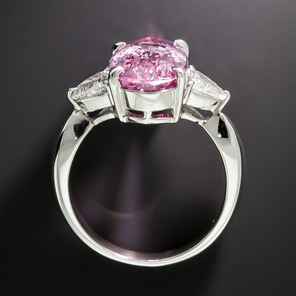 Estate 6.31 Carat Pink Topaz And Diamond Ring - 5