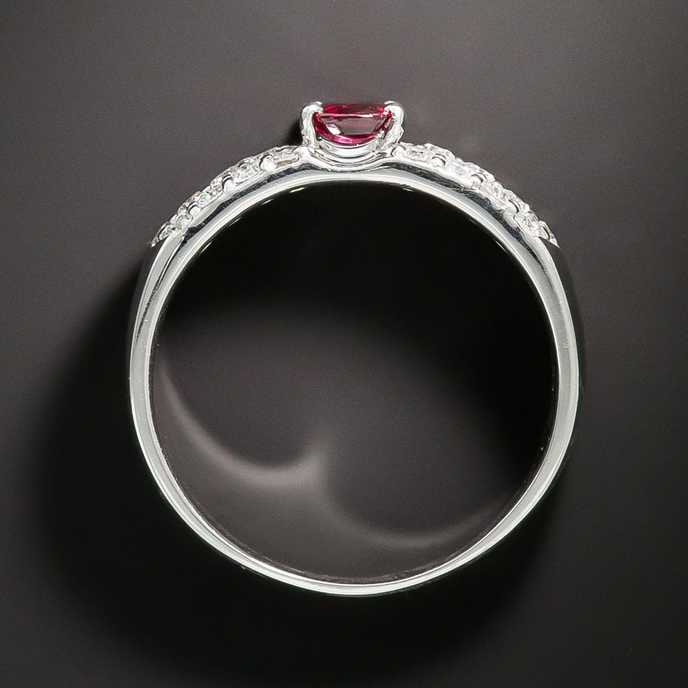 Estate .64 Carat Ruby and Diamond Ring - 4