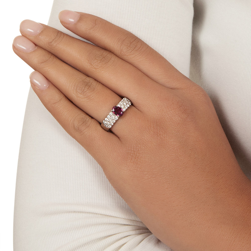 Estate .64 Carat Ruby and Diamond Ring - 5