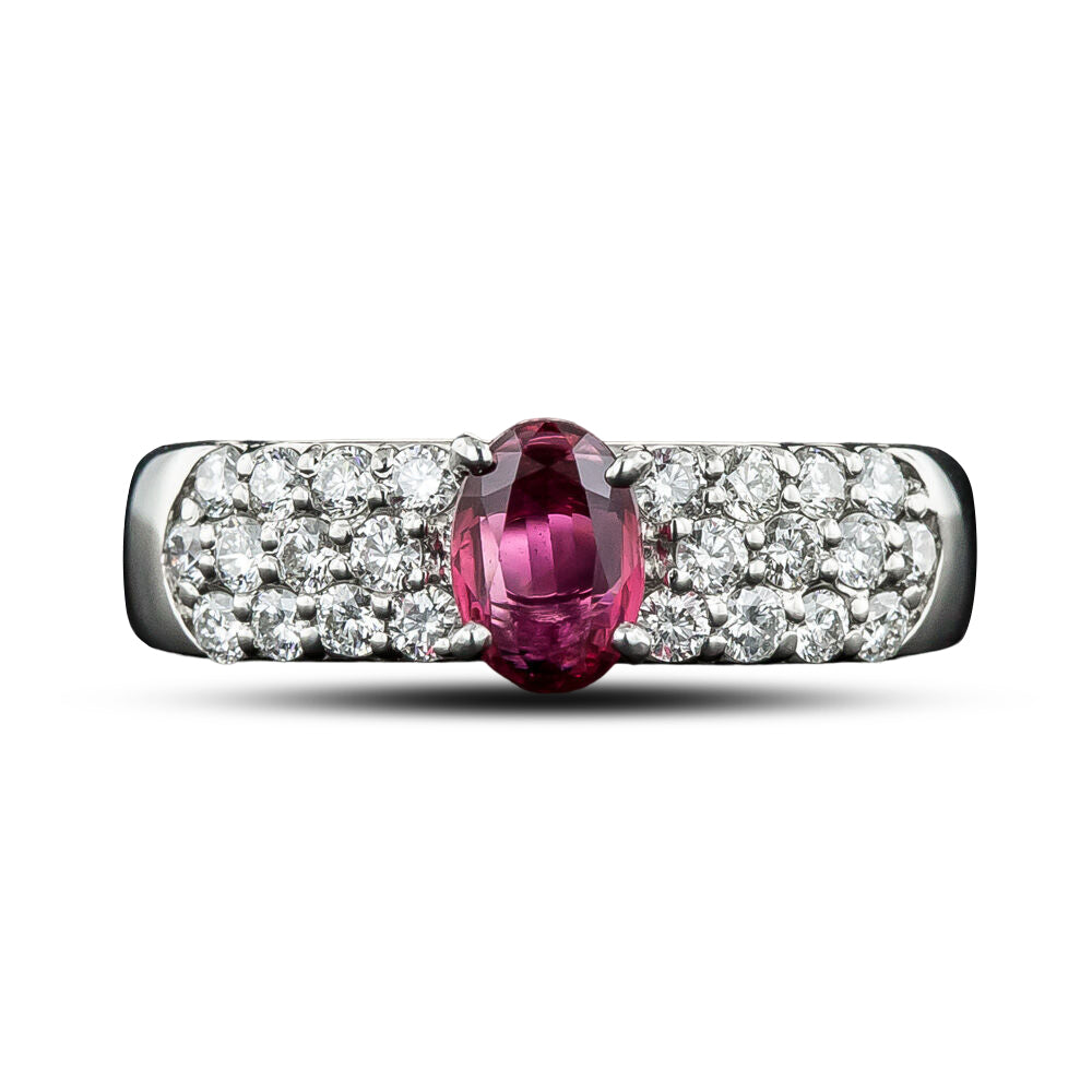 Estate .64 Carat Ruby and Diamond Ring - 4