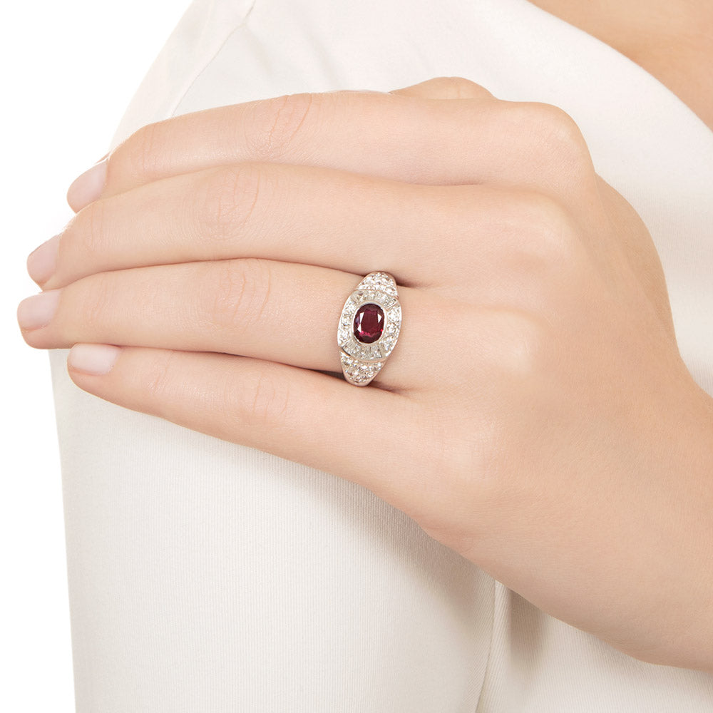 Estate .65 Carat Ruby and Diamond Ring - 6