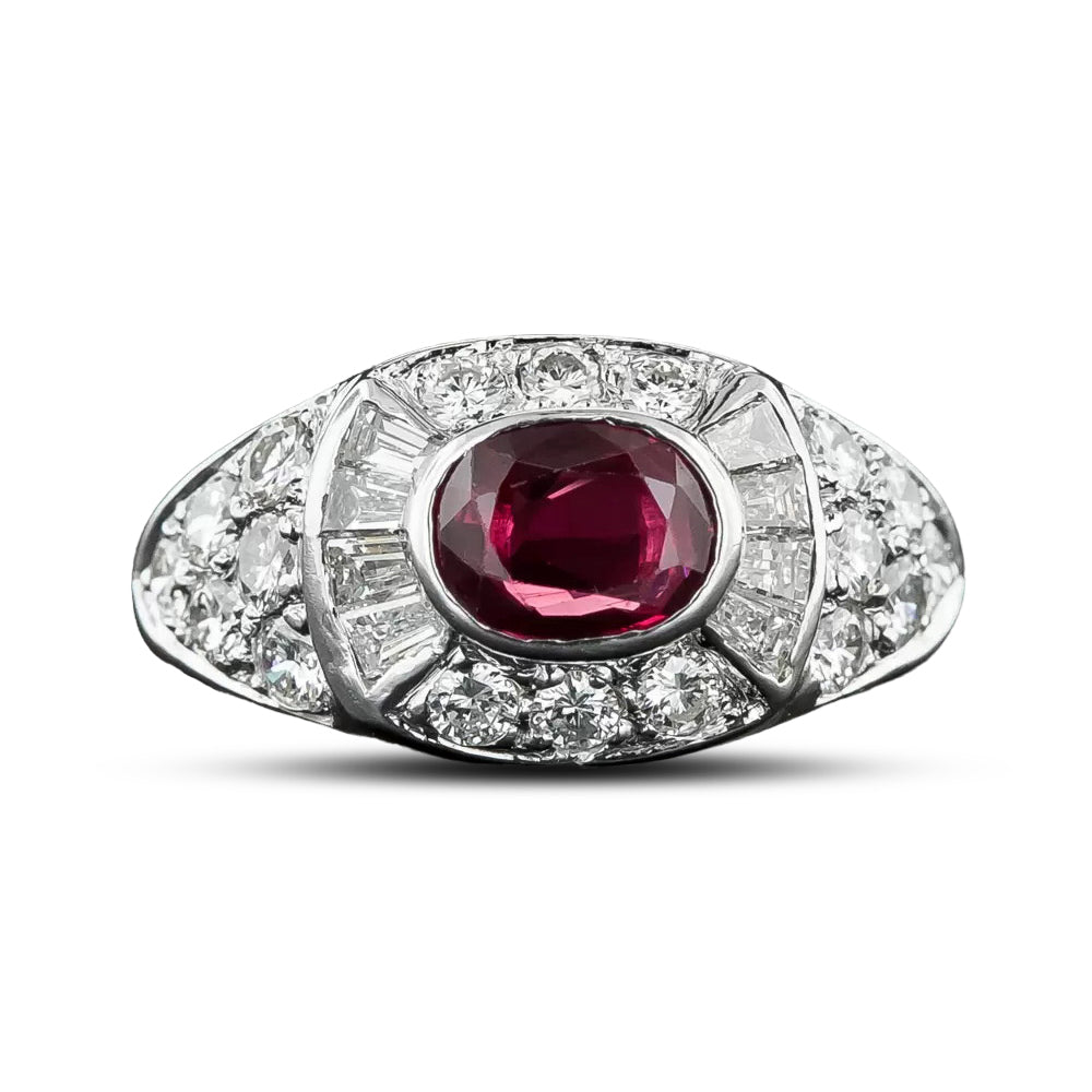 Estate .65 Carat Ruby and Diamond Ring - 4