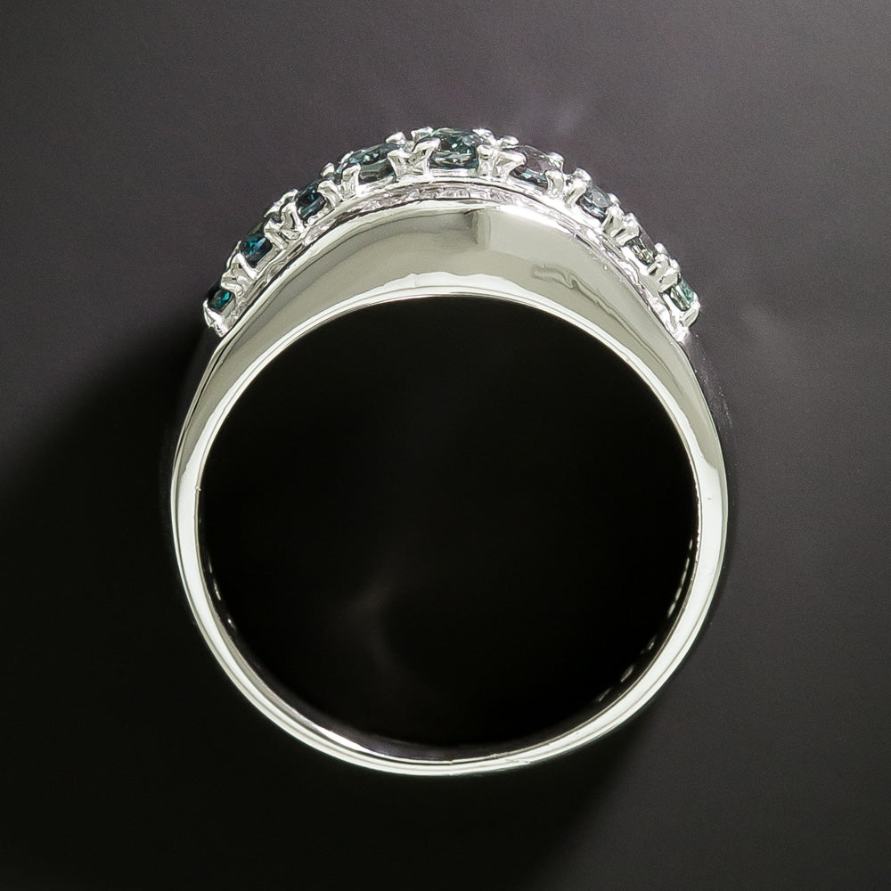 Estate Alexandrite and Diamond Band Ring - 6