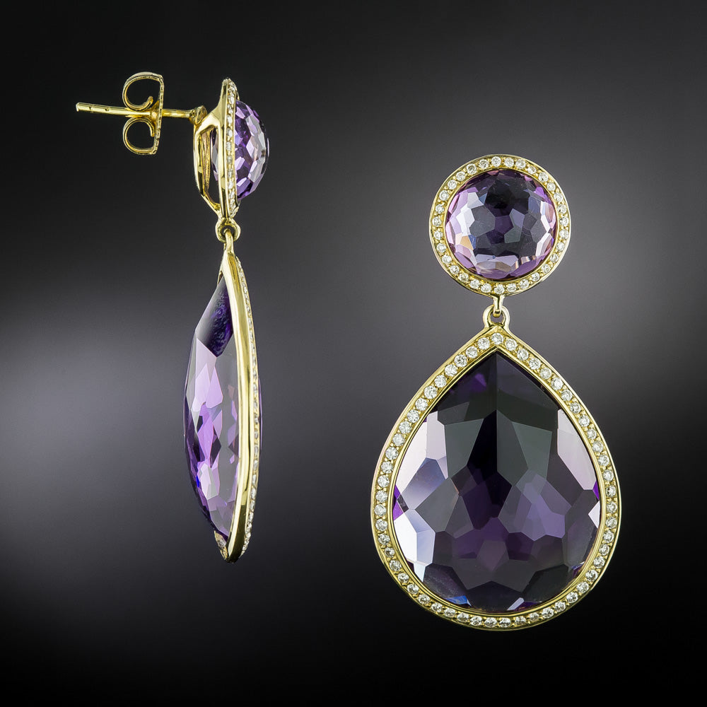 Estate Amethyst Dangle Earrings by Ippolita  - 3