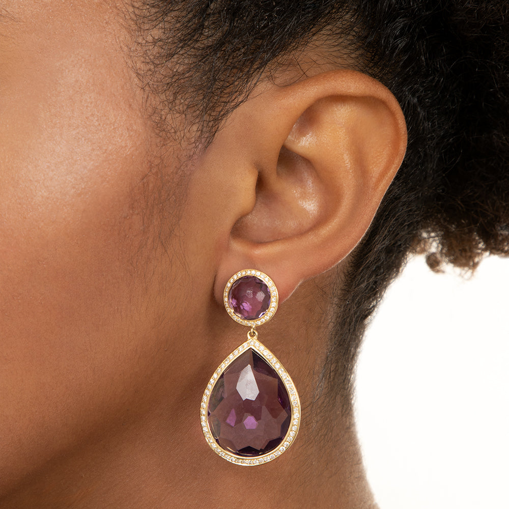 Estate Amethyst Dangle Earrings by Ippolita  - 5
