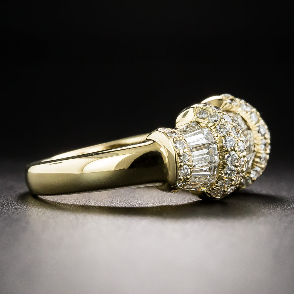 Estate Baguette and Pavé Diamond Ring - 3