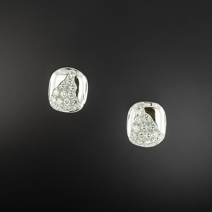 Estate Cushion-Shaped Pavé Diamond Earrings