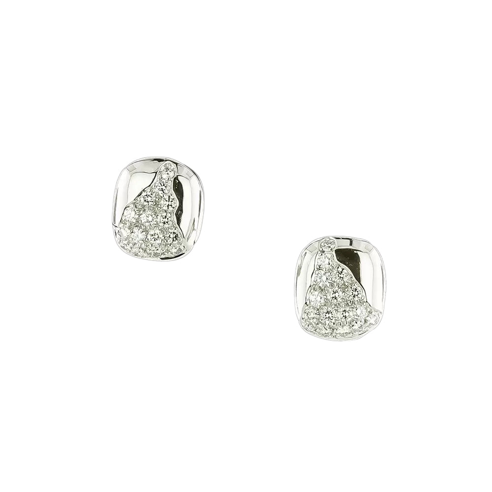 Estate Cushion-Shaped Pavé Diamond Earrings  - 3