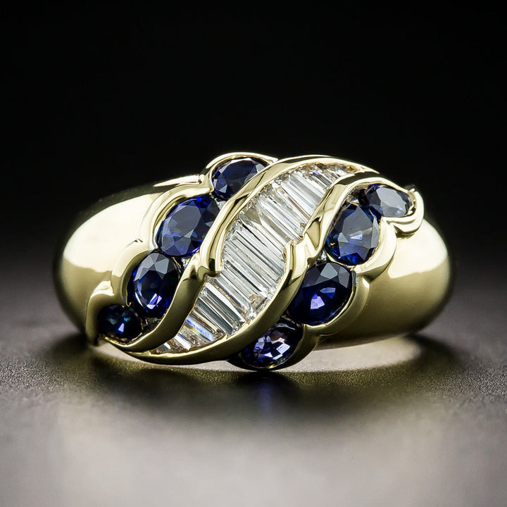 Estate Diamond and Sapphire Band Ring