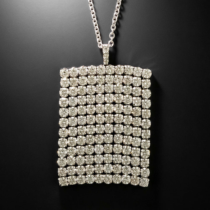 Estate Diamond 'Blanket' Pendant