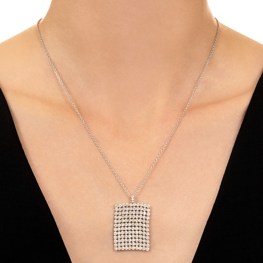 Estate Diamond 'Blanket' Pendant - 4