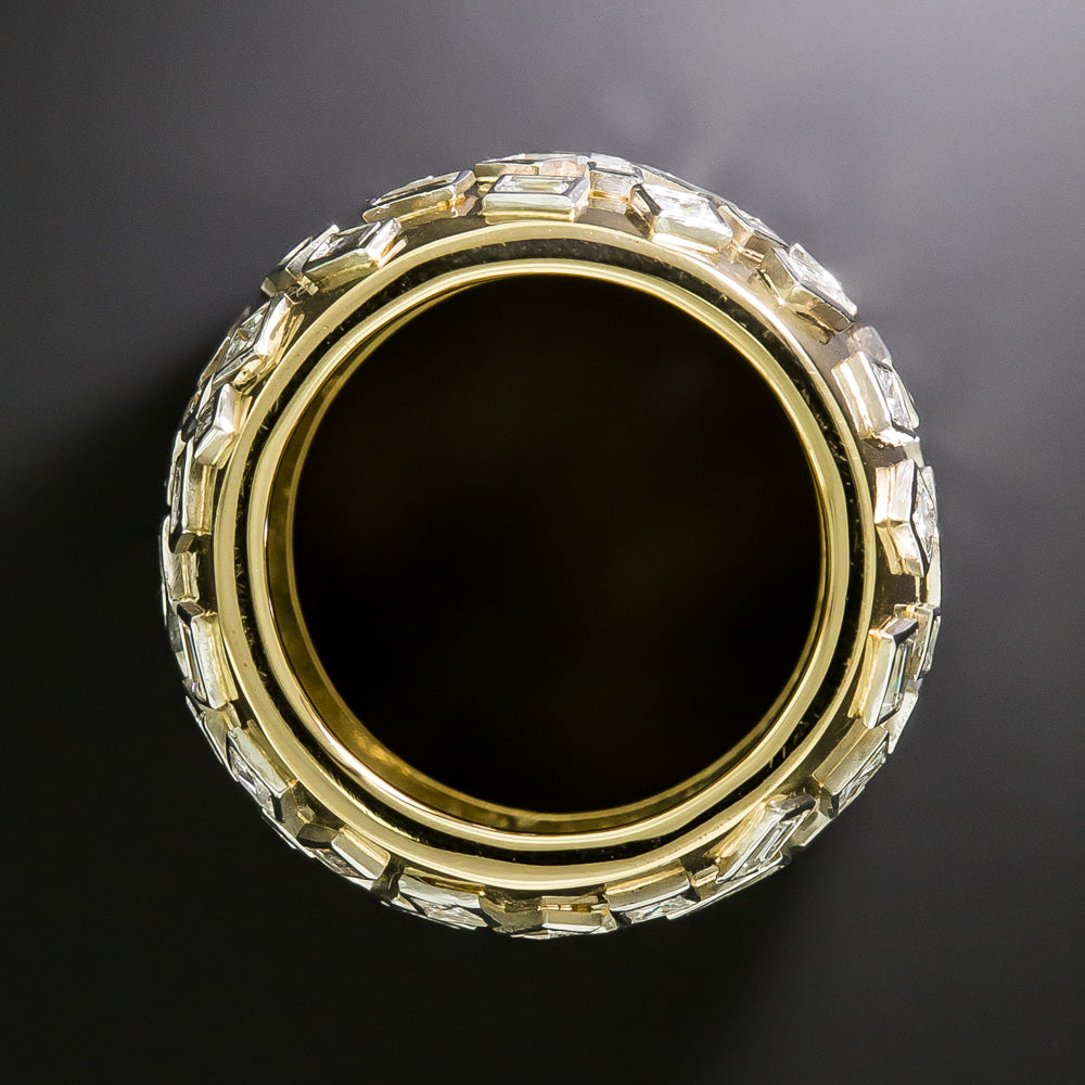 Estate Diamond 'Confetti' Wide Band Ring, Size 8 1/2 - 6