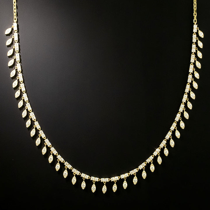 Estate Diamond Fringe Necklace
