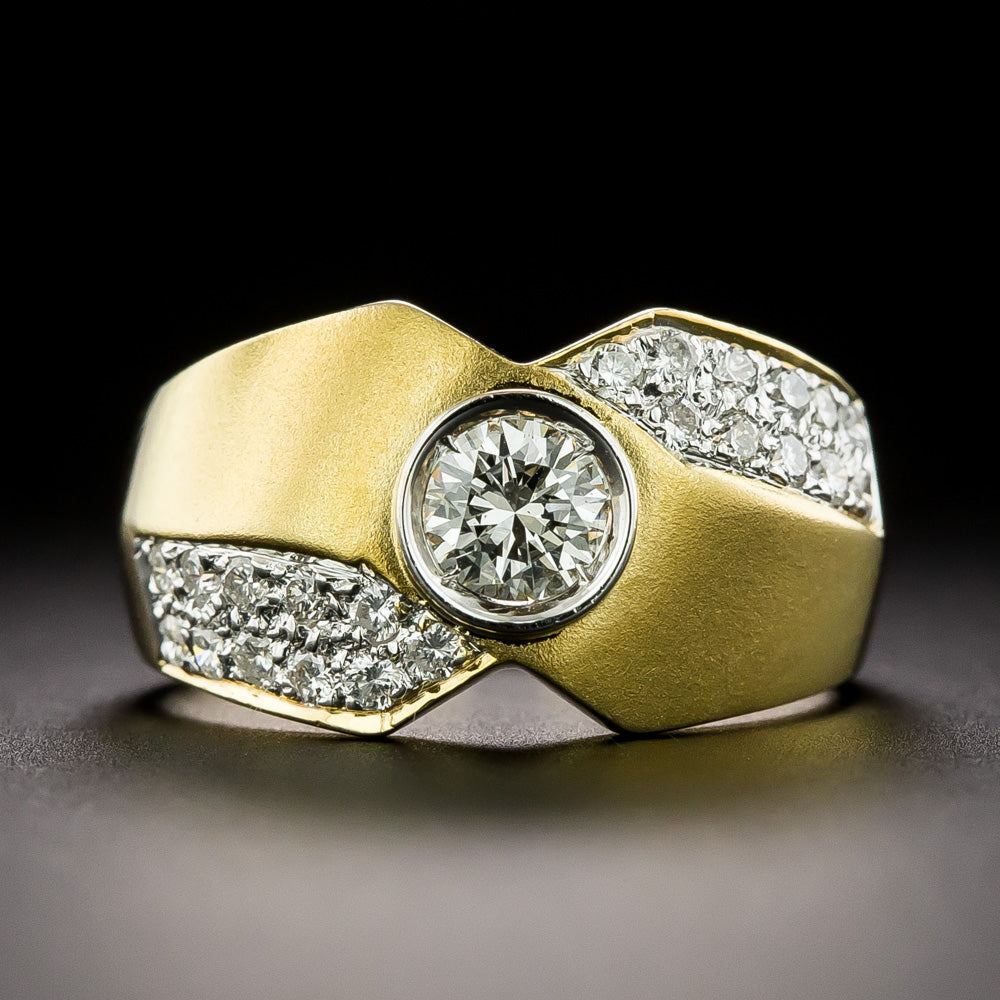 Estate Diamond Wrap Band Ring - 3