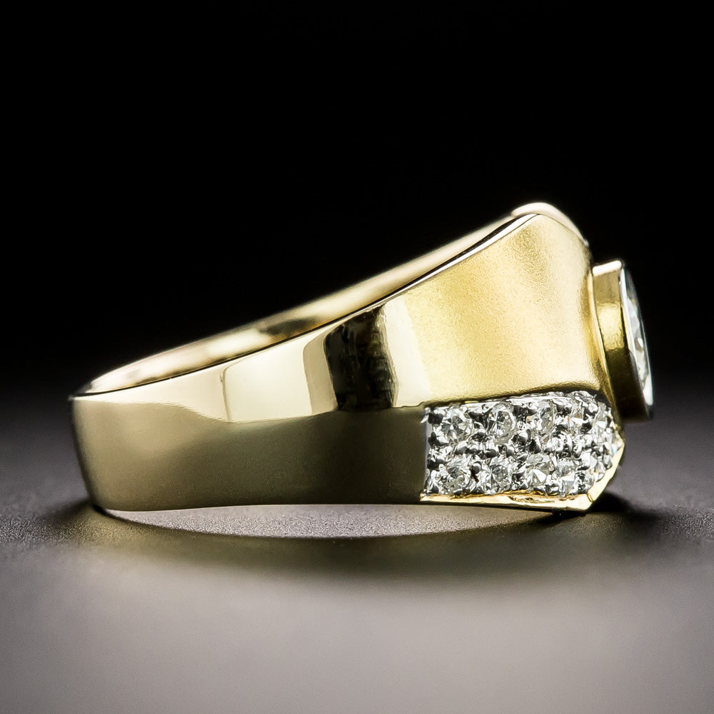 Estate Diamond Wrap Band Ring - 4