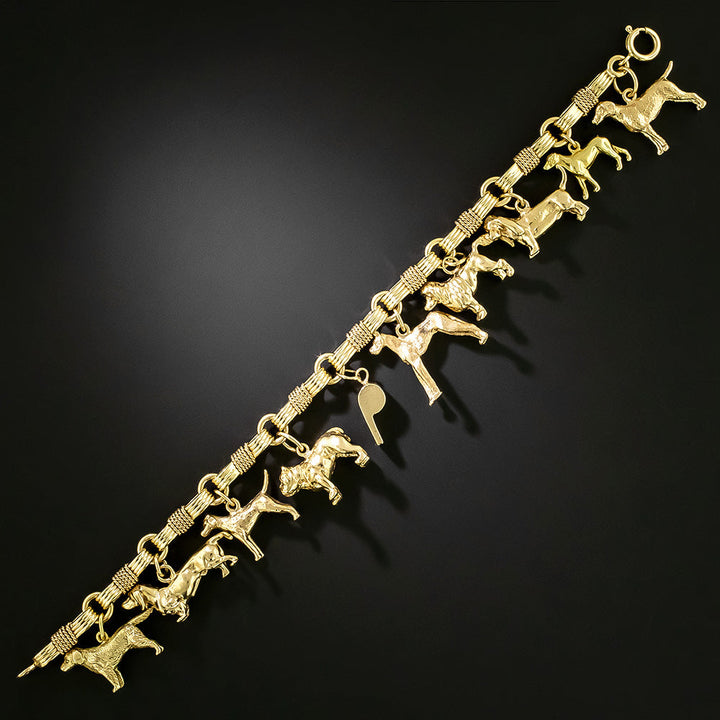 Estate Dog Show Charm Bracelet