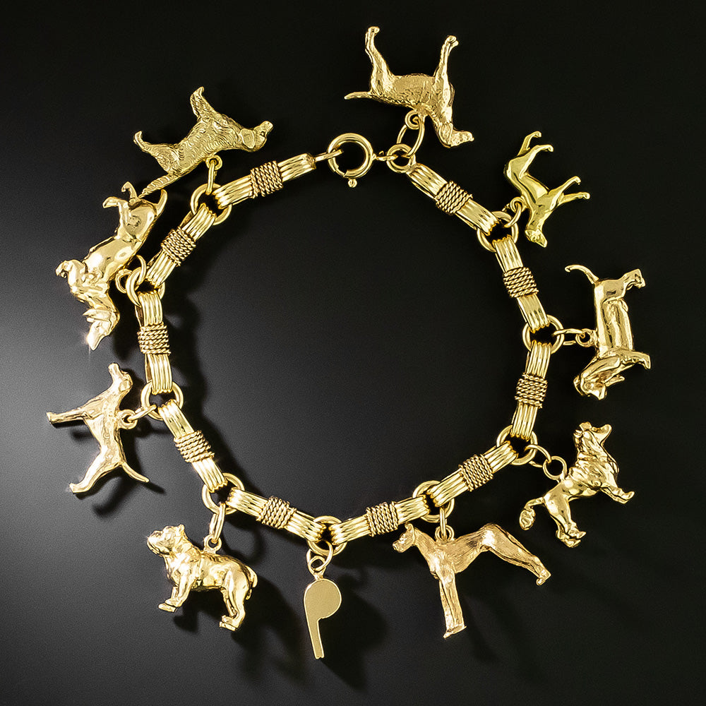 Estate Dog Show Charm Bracelet - 4