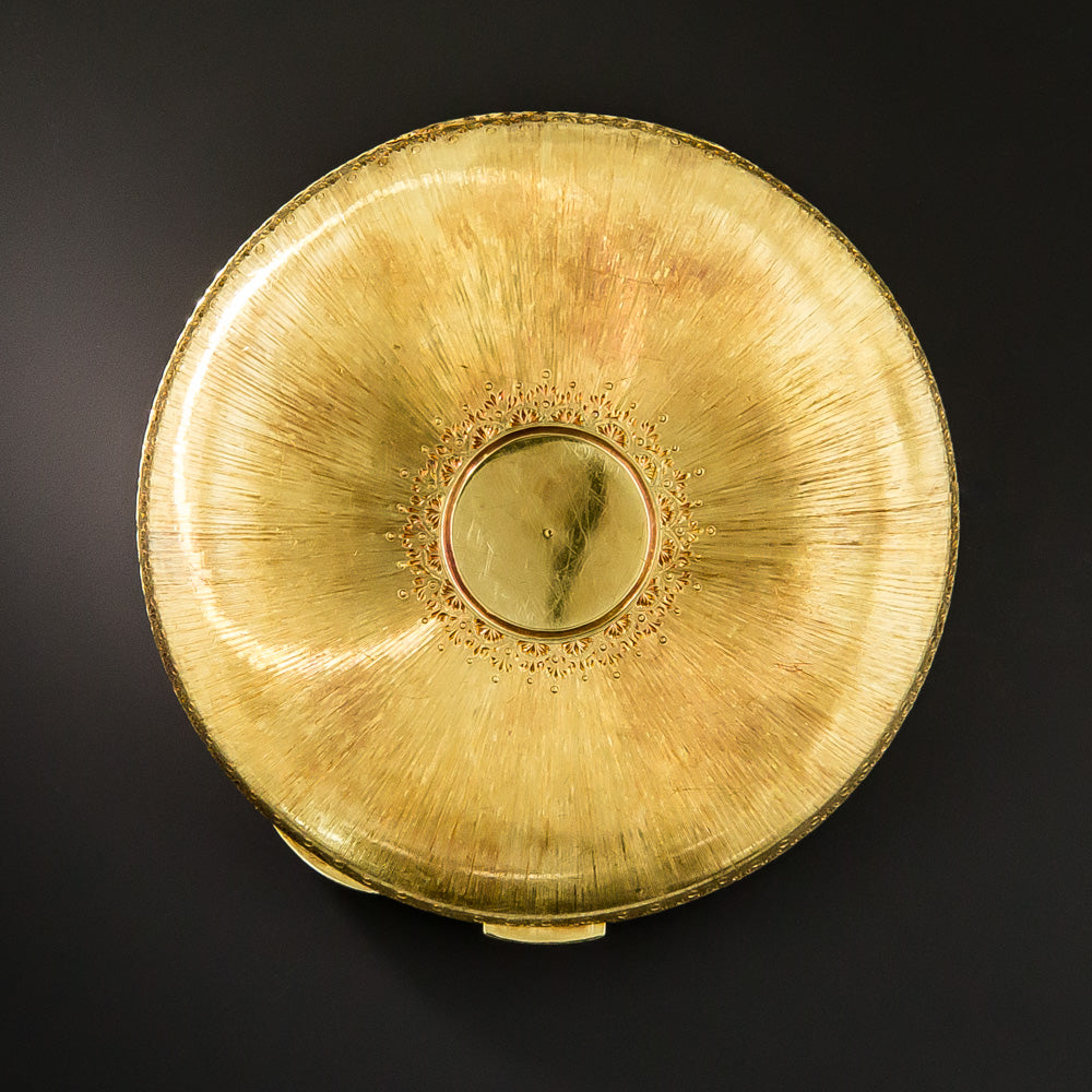 Estate Exquisite  Sapphire and Diamond Gold Compact  - 2