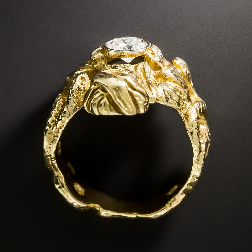 Estate Genie with Snakes Diamond Ring - 6