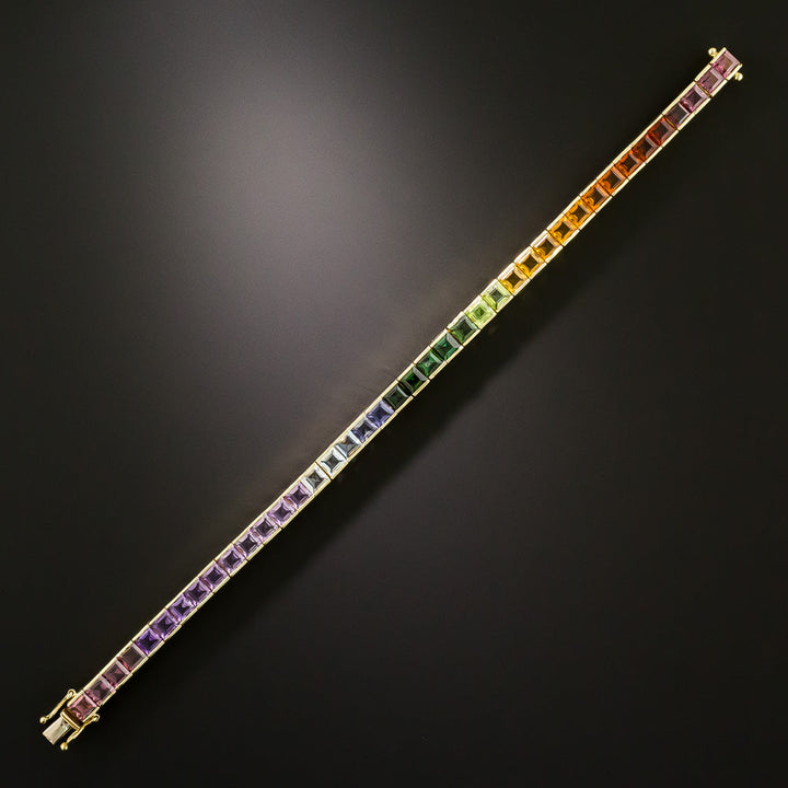 Estate Multi-Gem Rainbow Bracelet